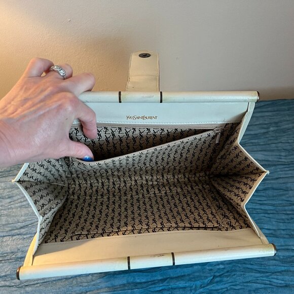 Yves Saint Laurent YSL vintage leather clutch - Picture 7 of 9